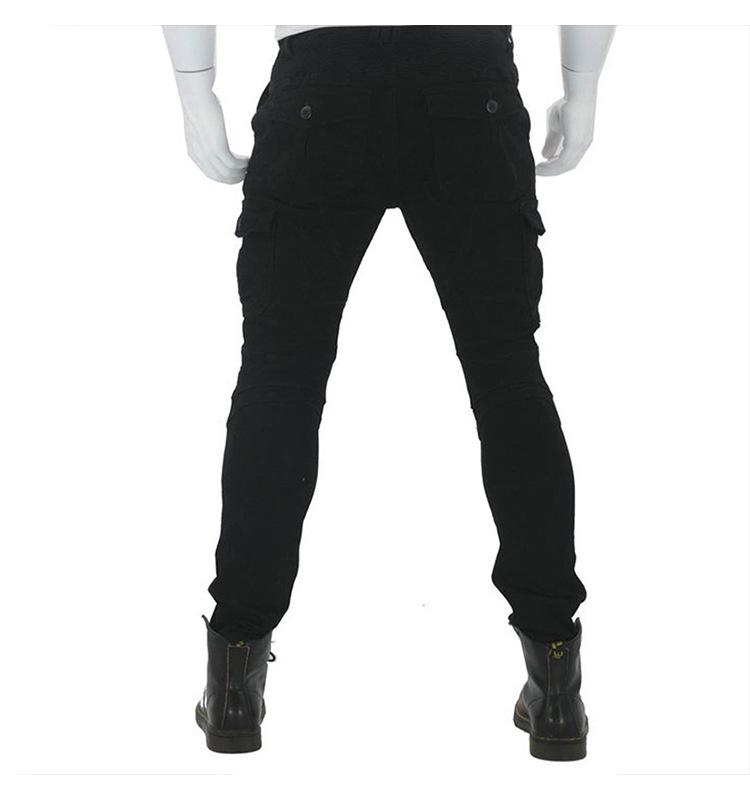 Men's Breathable Motorcycle Skinny Jeans: Wear-Resistant Protective Pants