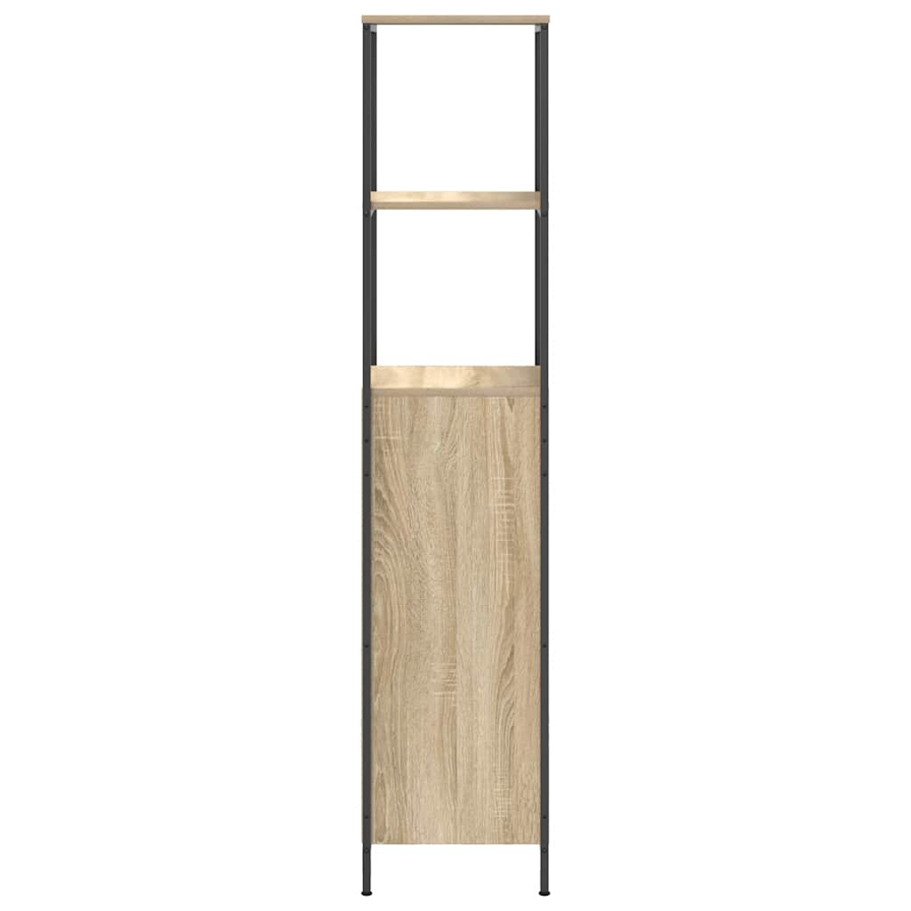 Bathroom Cabinet with Shelves Sonoma Oak Finish 36 x 35 x 165 cm
