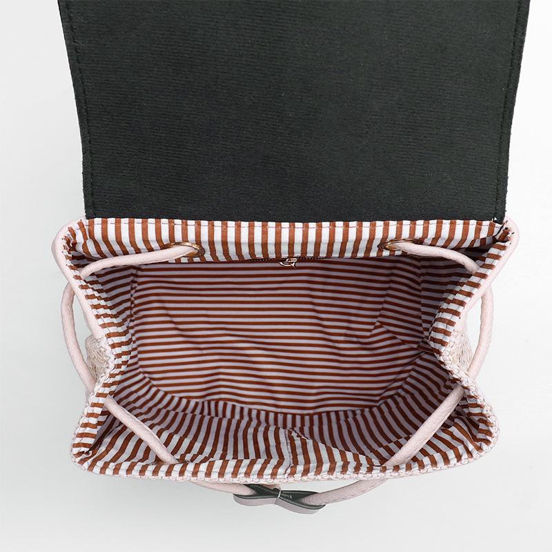 Соломенная тканая сумка, тканый рюкзак с вышивкой, сумка на плечо с ромбом, женская сумка-ведро