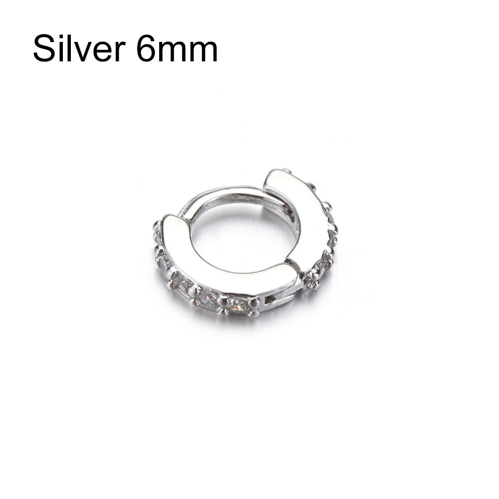 Cartilage Tragus Daith Conch Snug Nose Ring Huggie Hoop Earring CZ Ear Piercing Body Jewelry