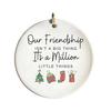 Yousheng Friends Close Christmas Ornaments Acrylic Hanging Plaques with Inspirational Quotes Cute Xmas Gifts for Best Friend