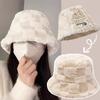 Soft Lamb Plush Fisherman Hat Autumn Winter Beanie Cap Casual Skull Hat Women