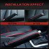Кожаный чехол на ручку КПП и ручник для SEAT Altea Toledo MK1 MK2 Ibiza Cupra Leon Cupra для Skoda Fabia Rapid