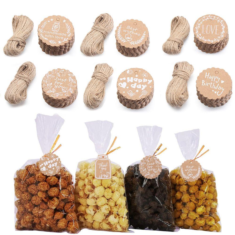 50 шт. бирка для вечеринки, подарочная упаковка, многоцветная бумажная этикетка «сделай сам», бирка «спасибо» из крафт-бумаги