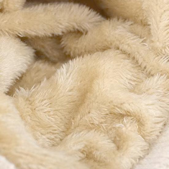 Women Winter Hat with Scarf Thick Warm Plush Windproof Cycling Headwear Solid Color Elastic