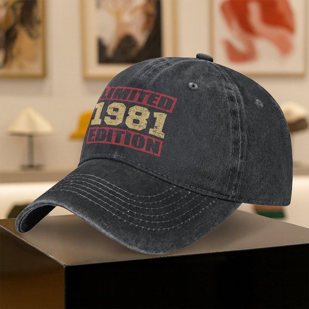 Classic Trendy Printed 1981 Limited Edition Vintage Style Baseball Cap, Best Accessory for Men And Women, Fashionable Classic Re