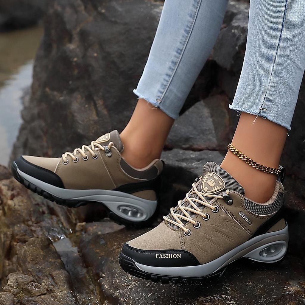 Кроссовки женские на воздушной подушке 2022 года, осенние — увеличение высоты, амортизация, толстая подошва, универсальные повседневные кроссовки