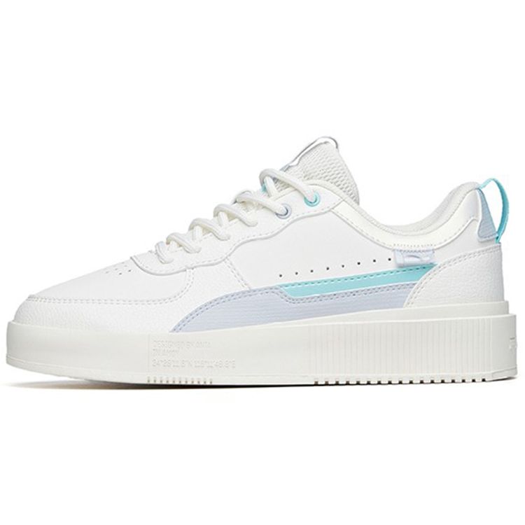 Anta Кроссовки Lifestyle Series Milk Cap, амортизирующие, легкие, прочные, нескользящие, с низким верхом, для скейтбординга, женские кроссовки, белые, фиолетовые 922228012-1