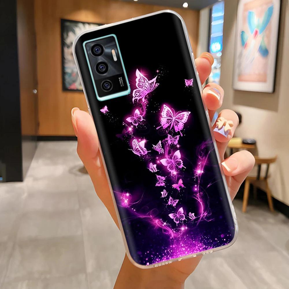 Прозрачный чехол для телефона Vivo V23e V23 5G V23 Pro Милый Мягкий Гладкий Силиконовый Полная Защита Противоударная Задняя Крышка для Vivo V2130 V2132