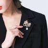 Женская брошь в форме бабочки со стразами из искусственного жемчуга, противоскользящая сумка из нержавеющей стали, воротник пальто, шляпа, шарф, украшение, булавка для одежды, вечерние украшения для одежды, выпускного вечера