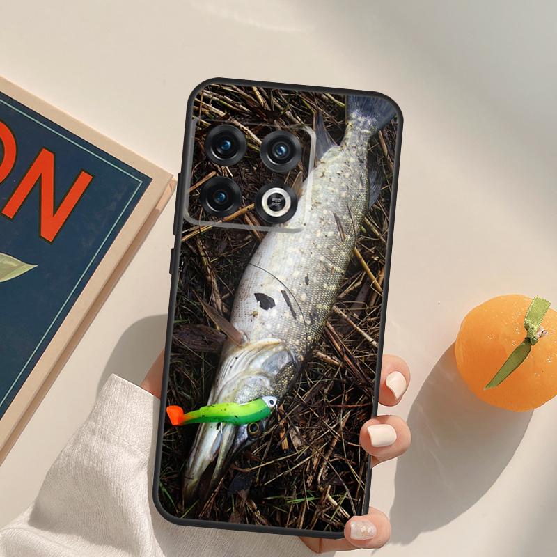 Pike Fish Fishing Bait Case For OnePlus 13T 10T 10R 12R 13R 15 13 12 11 10 9 Pro Nord CE 5 2 3 4 Lite N20 N30 Cover