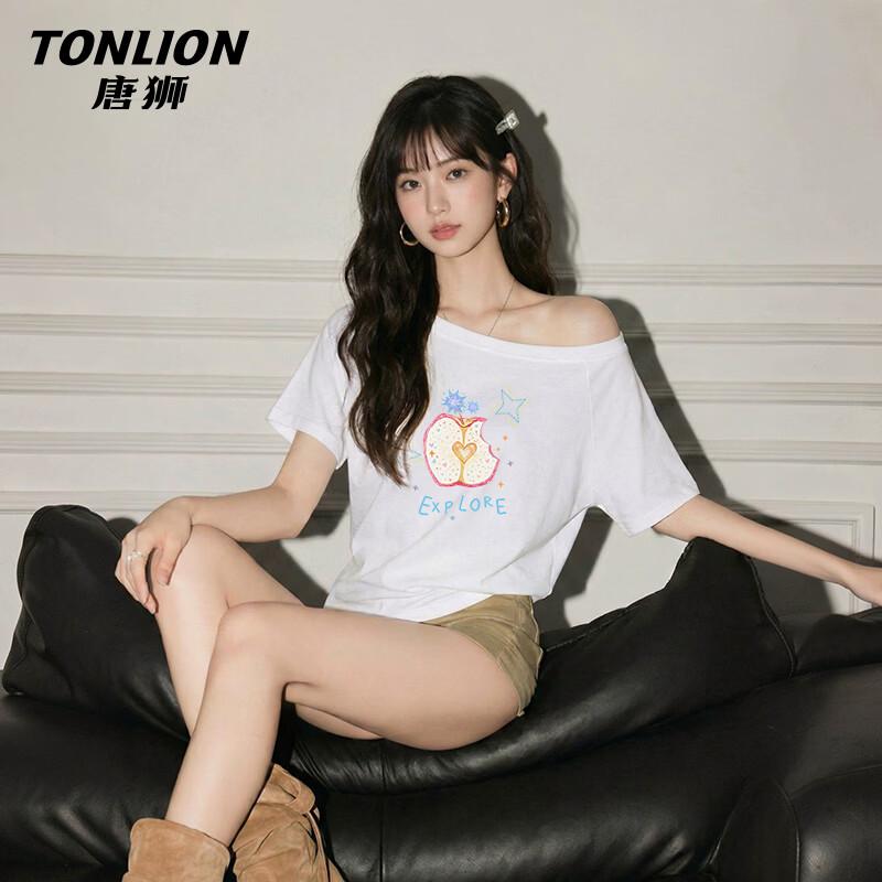 Женская футболка TonLion с открытыми плечами и короткими рукавами