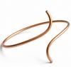 Pure Copper Open Cuff Bracelet, Minimalist Simple Everyday Bangle for Women