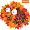 218Pcs/Set Artificial S Fake  Thanksgiving Decoration S With Gourds