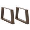 VidaXL V-shaped Coffee Table Legs, 2 Pieces, Natural Steel, 70 X (30-31,3) Cm 4012539