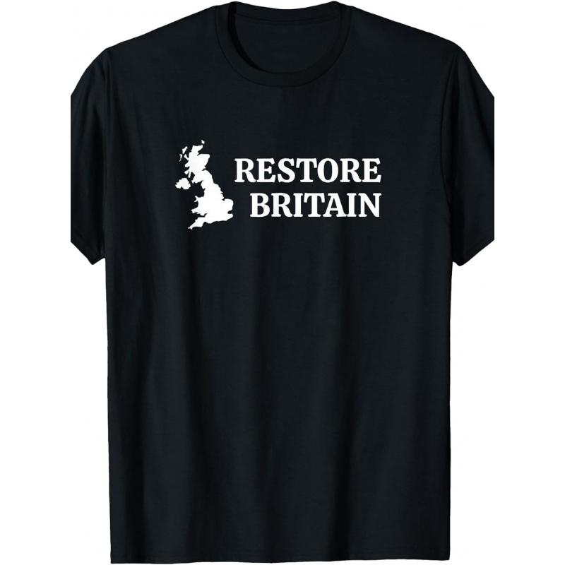 (Two Sided) Restore Britain, Political Party for UK Patriots T-Shirt