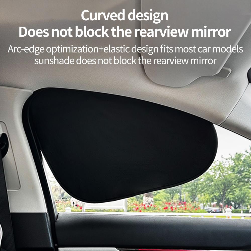 Heenvn Car Side Window Sunshade 4Pcs Electrostatic Adsorption For Tesla Model 3 Highland /Y Juniper 2025 Anti-UV Foldable