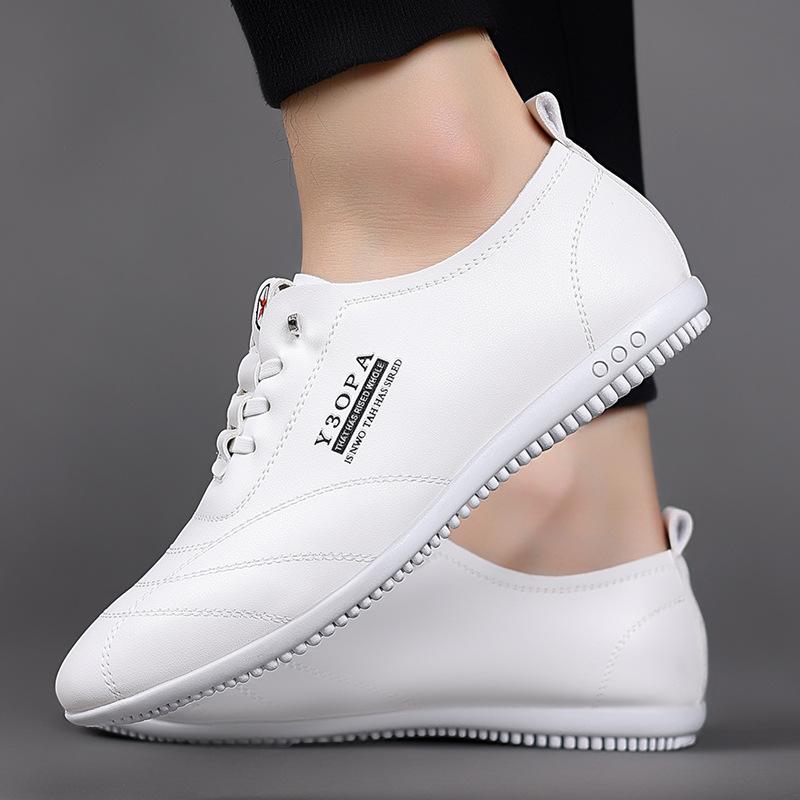 2024 летние дышащие лоферы на одной педали, мужские легкие и тонкие кожаные мягкие повседневные кожаные туфли, нескользящие туфли на плоской подошве