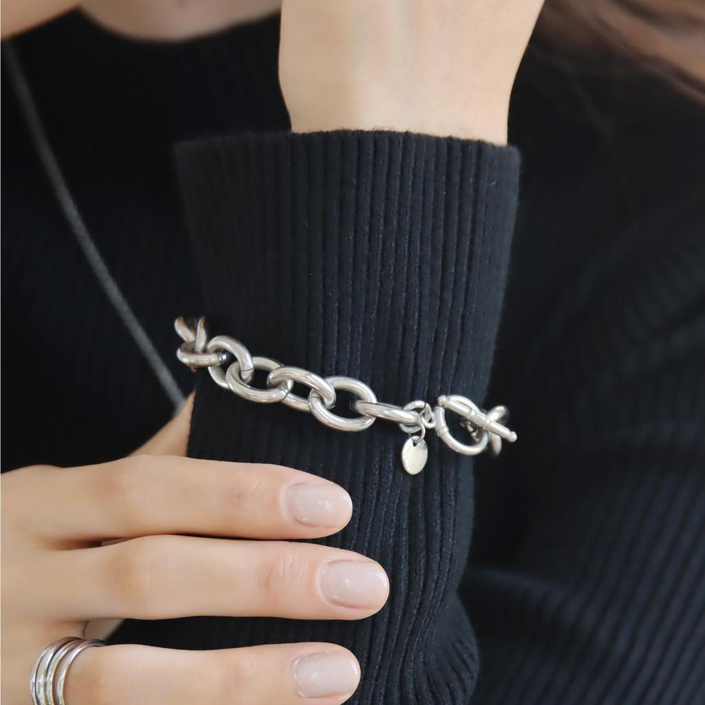 0170 Браслет Abasque Design Цепочный браслет Можно носить постоянно Устойчив к потускнению Социальная хирургическая нержавеющая сталь для женщин 316L