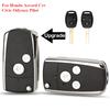 2/3 Buttons Replacement Modified Flip Folding Remote Car Key Shell Case FOB For Honda Accord Crv Civic Odyssey Pilot