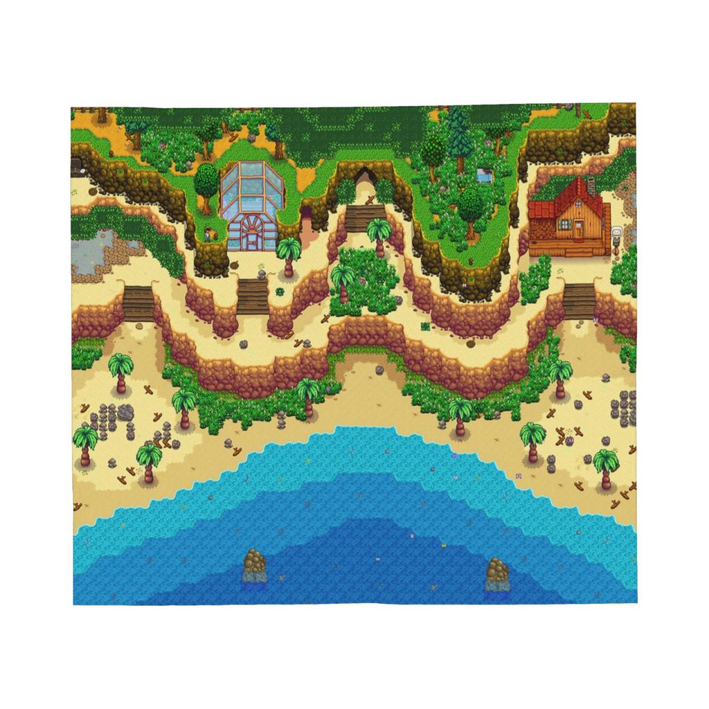 Карта Stardew Valley Вязаные одеяла Флис Мультфильм Аниме Ультра-мягкие пледы для спальни Дивана Спальни Одеяло