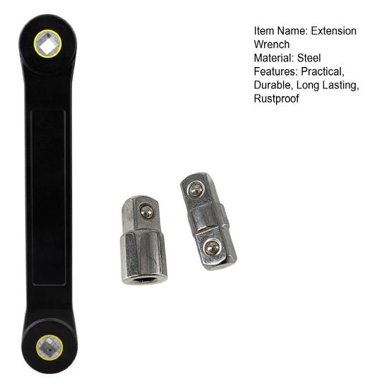 Автомобильный динамометрический ключ с набором переходников для торцевых головок, компактный, портативный, сверхпрочный, с узким доступом