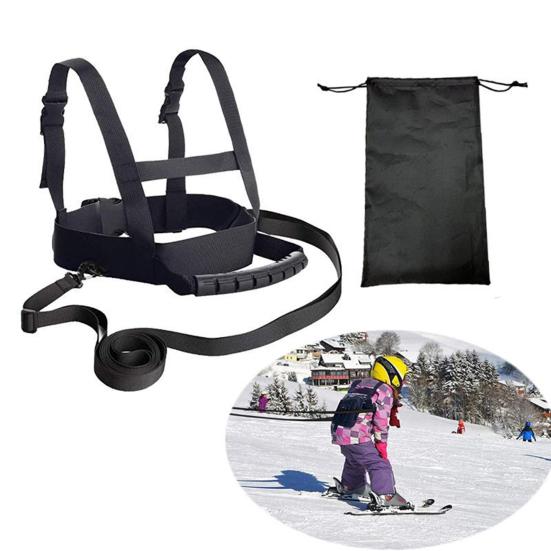 Тренажер для катания на лыжах для малышей Yousheng со съемным поводком, регулируемый быстроразъемный ремень для лыжного снаряжения, сноуборда, тренировочный ремень