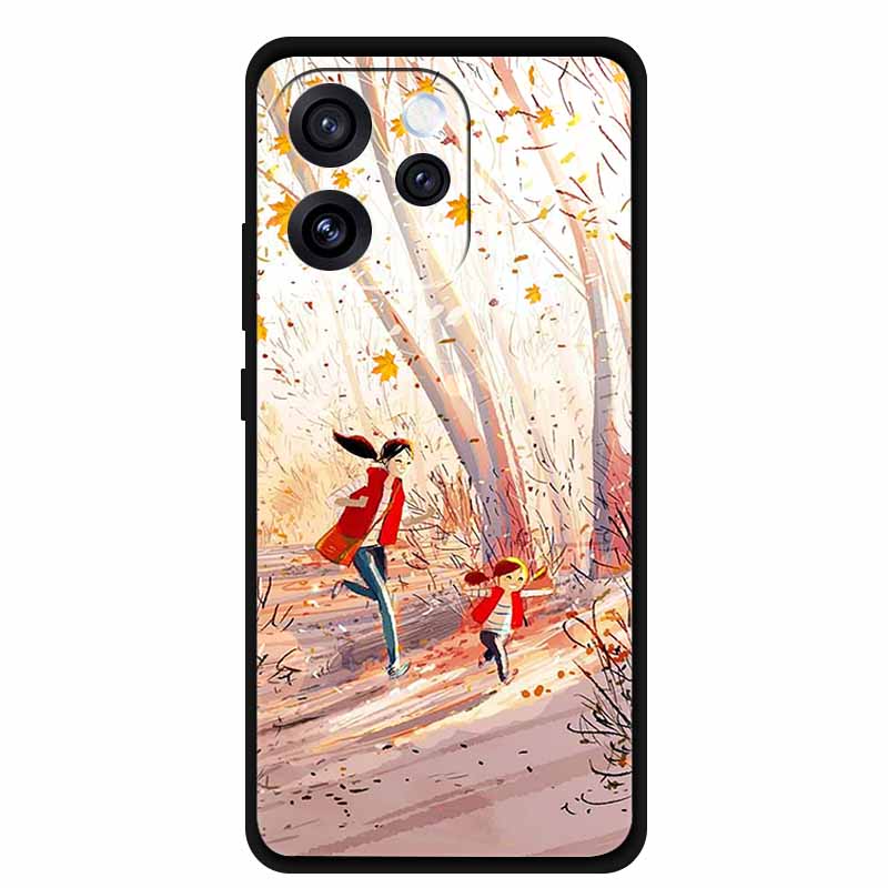 Чехол для телефона Oppo Reno15 Мягкий силиконовый чехол из ТПУ для OPPO PLW110 6,32" Черный чехол для Oppo Reno 15 5G Модный крутой корпус