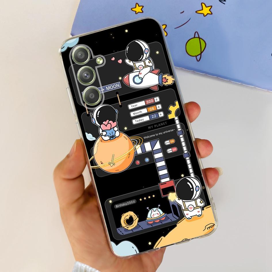 Чехол для Samsung Galaxy A54 A546B SM-A546B Милый Астронавт Прозрачный Силиконовый Мягкий Чехол для Телефона Для Samsung A54 5G A 54 GalaxyA54 Capa
