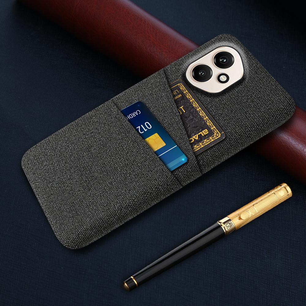 For Honor 400 5G (Global) Case Cloth+Hard PC Phone Cover with Dual Card Slots