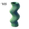 Minimalist Home Decor 3D Printed Vase, Vertical Striped Flower Nordic Style Vase Decorative Stripe Pattern for Living Room TV Cabinet Coffee Shop And