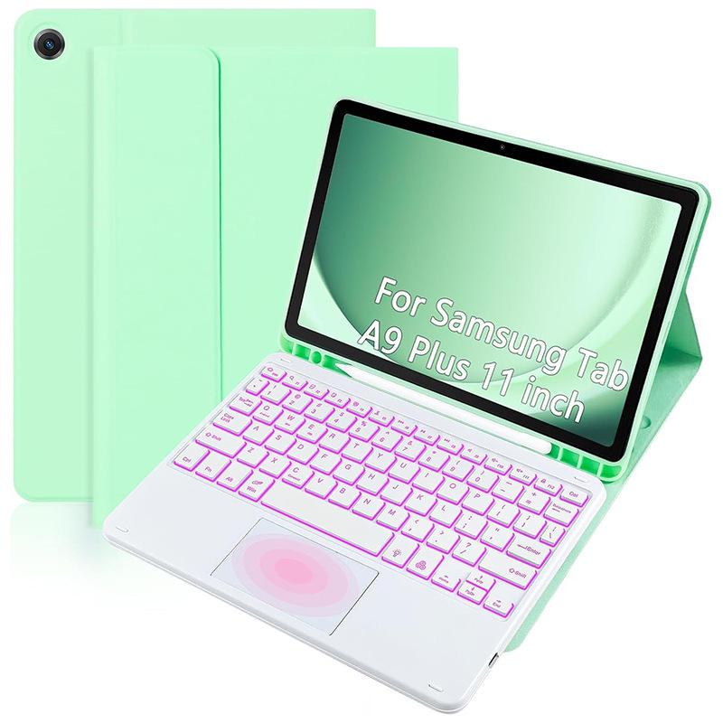 Samsung Tablet A9+ Plus Backlit Bluetooth Keyboard Case with Pen Slot