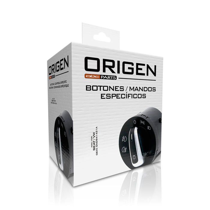 Bouton de commande d'éclairage - origen - seat/vw - remplacement - référence oem 5nd941431a - neuf