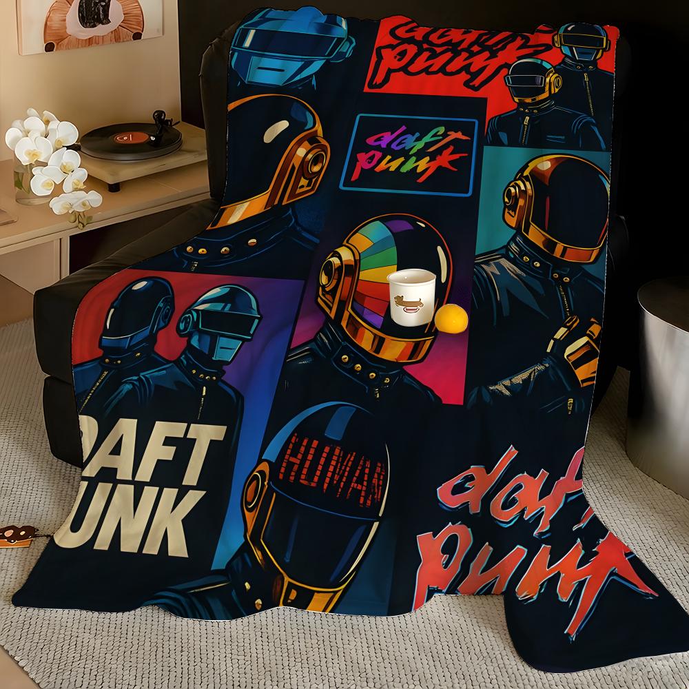Музыкальный D-Daft P-Punk Бросок Фланелевое Одеяло, Мягкое Теплое, Прочное и Стираемое милое Крутое