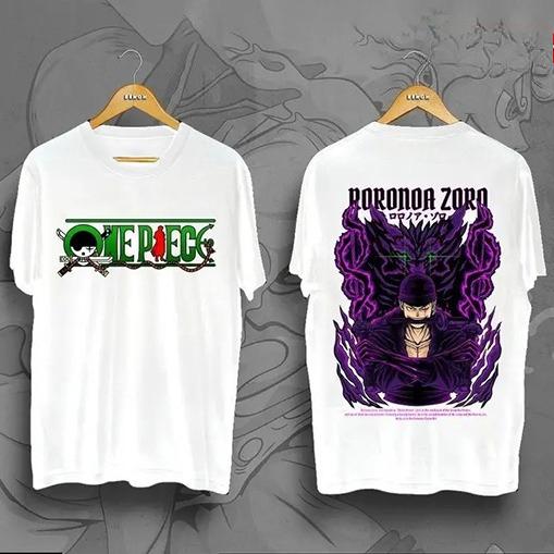 Аниме Футболка One Piece Унисекс Женская Хлопковая С Коротким Рукавом Топы Летние Luffy Zoro Sanji Графический Принт Уличная Одежда Повседневная Yk