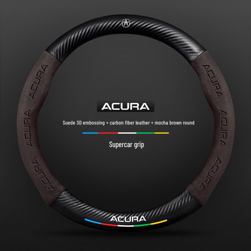 Acura CDX 2016-2021 Ultra-Thin Carbon Fiber Suede Leather Steering Wheel Cover