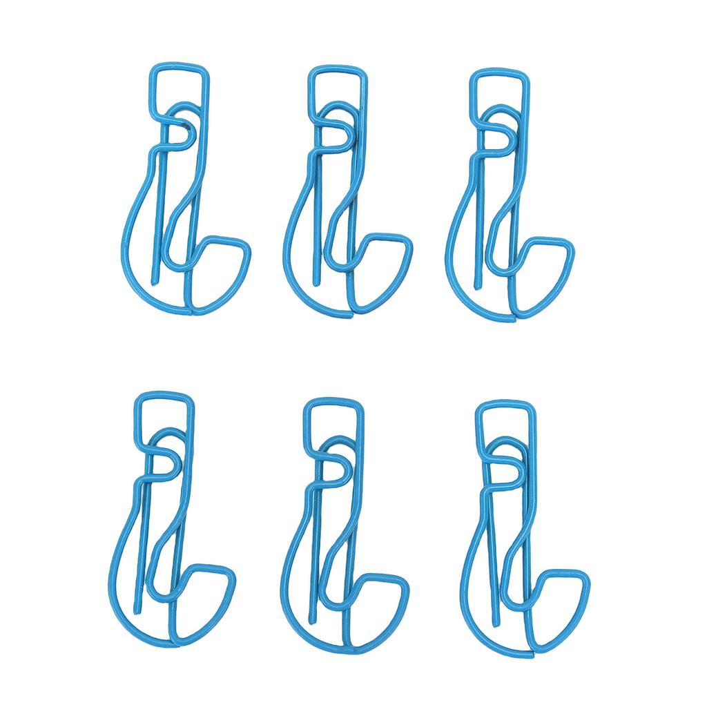 100Pcs Question Mark Shaped Paper Clips Bulk Mini Bookmarks Clamp with Transparent Box School Supplies