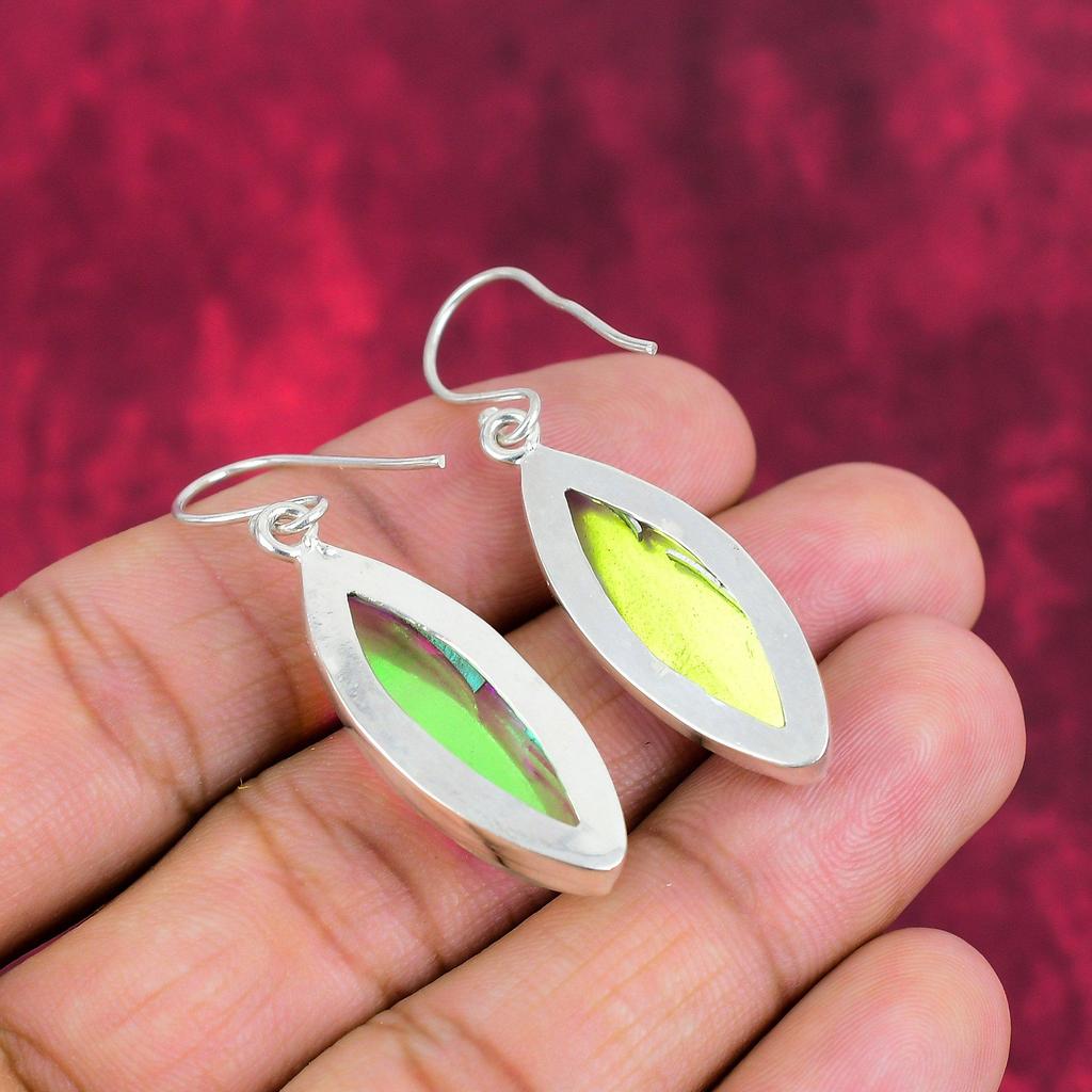 Серьги с ограненным мистическим топазом, серьги из цельного серебра 925 пробы, ювелирные изделия с драгоценными камнями ручной работы, подарки жене, совершенно новые серьги