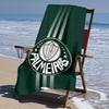 proof beach towel with SE Palmeiras logo pattern - soft,absorbent,quick-drying,machine washable - perfect for swimming,camping,bathing