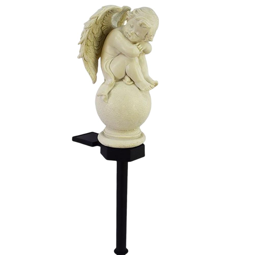 Солнечная лампа для освещения сада и ландшафта, декоративные элементы, ангел из смолы, декоративный свет для газона, IP55, водонепроницаемый, для дома, парка, двора