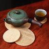 Круглый коврик из люфы, теплоизоляционный коврик для горшка, подставка под чайный чайник, аксессуары для чайного сервиза, однослойная/двухслойная люфа