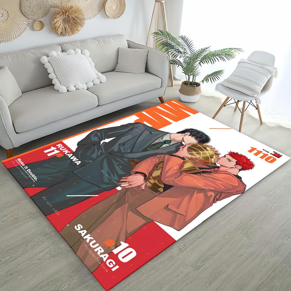 2025 Новый Стиль SLAM DUNK Мультфильм Сёхоку Баскетбольное Аниме Ковер Коврик для Гостиной Спальни Дома Дивана, Детский Нескользящий Напольный Коврик