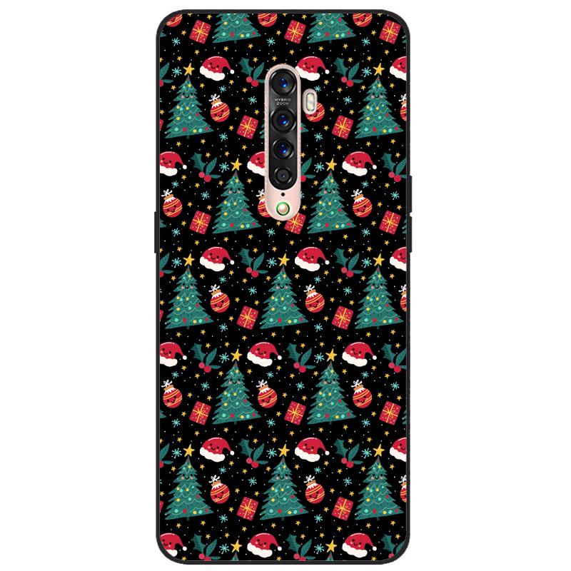 Чехол для OPPO Reno 2 Мягкий ТПУ Силикон Мультяшная Задняя Крышка Чехлы для Телефона ТПУ Черный Бампер для Корпуса PCKM70, PCKT00, PCKM00, CPH1907