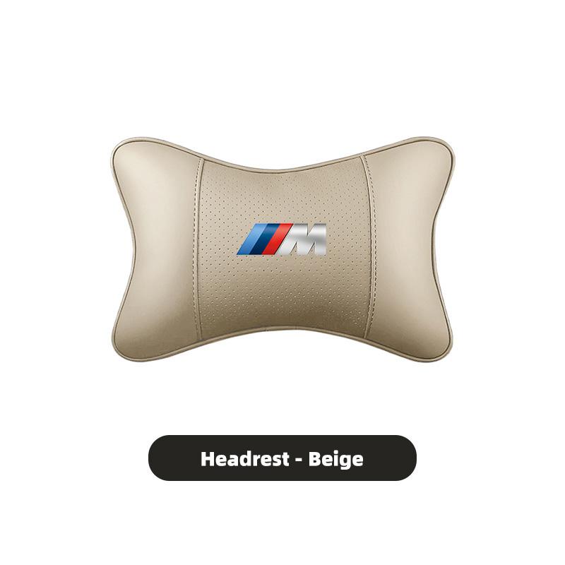 PU Leather Car Seat Headrest Lumbar Support Cushion Interior For BMW M3 M4 M5 G42 G30 G20 E39 E36 E87 E53 F44 F07 F34 G15 G16