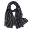 180*80cm Musical Note Print Scarf Cotton Voile Musical Note Floral Wrap  Ladies