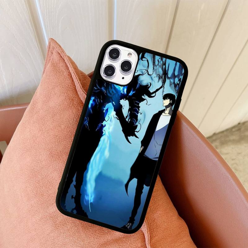 Чехол для телефона с аниме Solo Leveling, силиконовый чехол из ПК + ТПУ для iPhone 11 12 13 Pro Max 8 7 6 Plus X SE XR Hard Fundas