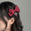 Ribbon Cute Duckbill Clip Gothic Hair Barrettes Sweet Bow Hair Clip  Women