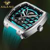 AILANG Новые автоматические механические часы Мужские механические часы со скелетом