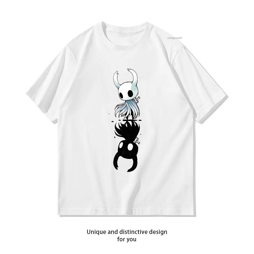 Футболка Hollow Knight Silksong WoУнисекс Летняя Хлопковая с Мультяшным Принтом Взрослая Классическая С Круглым Вырезом С Коротким Рукавом Подарочные Топы Футболка