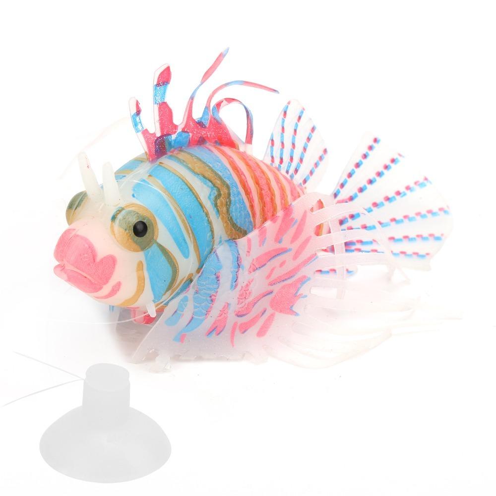 Suction Cup Artificial Glowing Fish Colorful Lifelike Texture Floating Fish Ornament Fluorescent Luminous